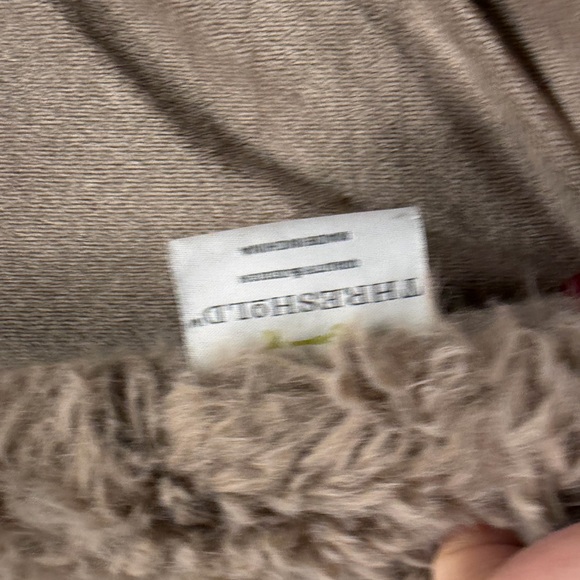 Threshold Plush Brown Blanket - Picture 2 of 2